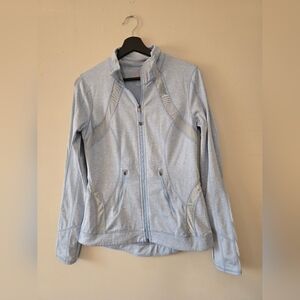 Tangerine Light Blue Athletic Zip Utility Jacket